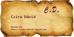 Czira Dávid névjegykártya