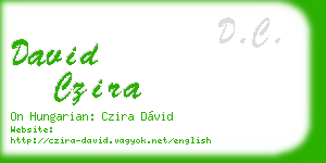 david czira business card